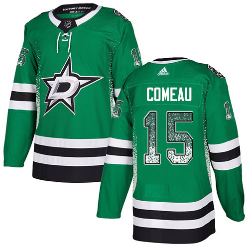 Adidas Men Dallas Stars #15 Blake Comeau Green Home Authentic Drift Fashion Stitched NHL Jersey->dallas stars->NHL Jersey